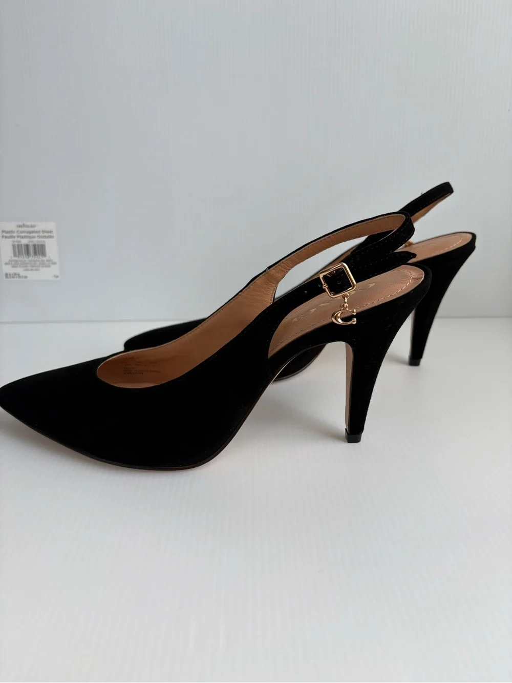Coach Sutton Suede Slingback  Pumps/Heels  Size 9.5 Black NWOT